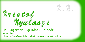 kristof nyulaszi business card
